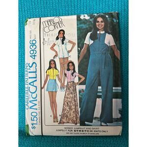 MacCalls 4936 pattern Jumpsuit Romper wrap skirt Marlo Thomas size 10